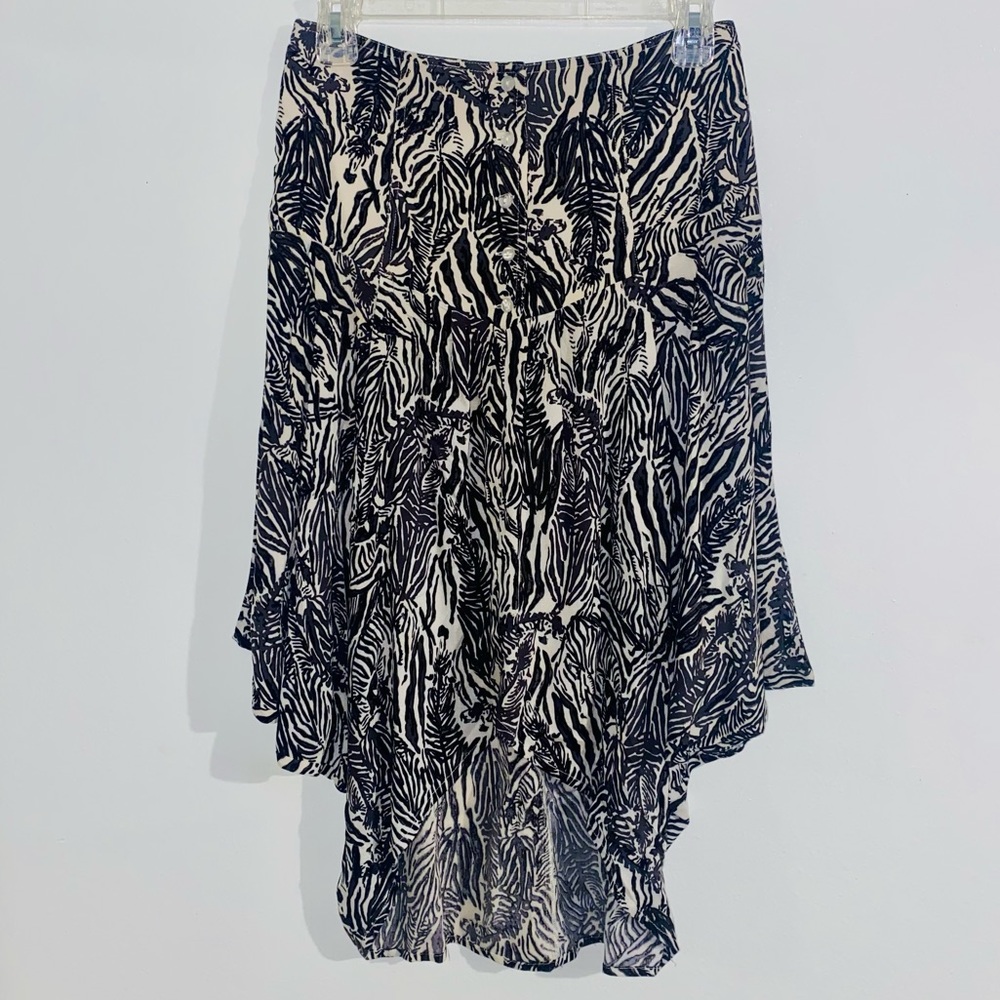 Free People High Waisted Zebra Skirt (Sz 2) NWOT
